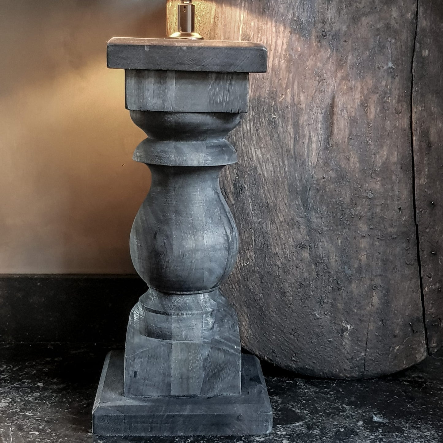 Houten Balusterlamp