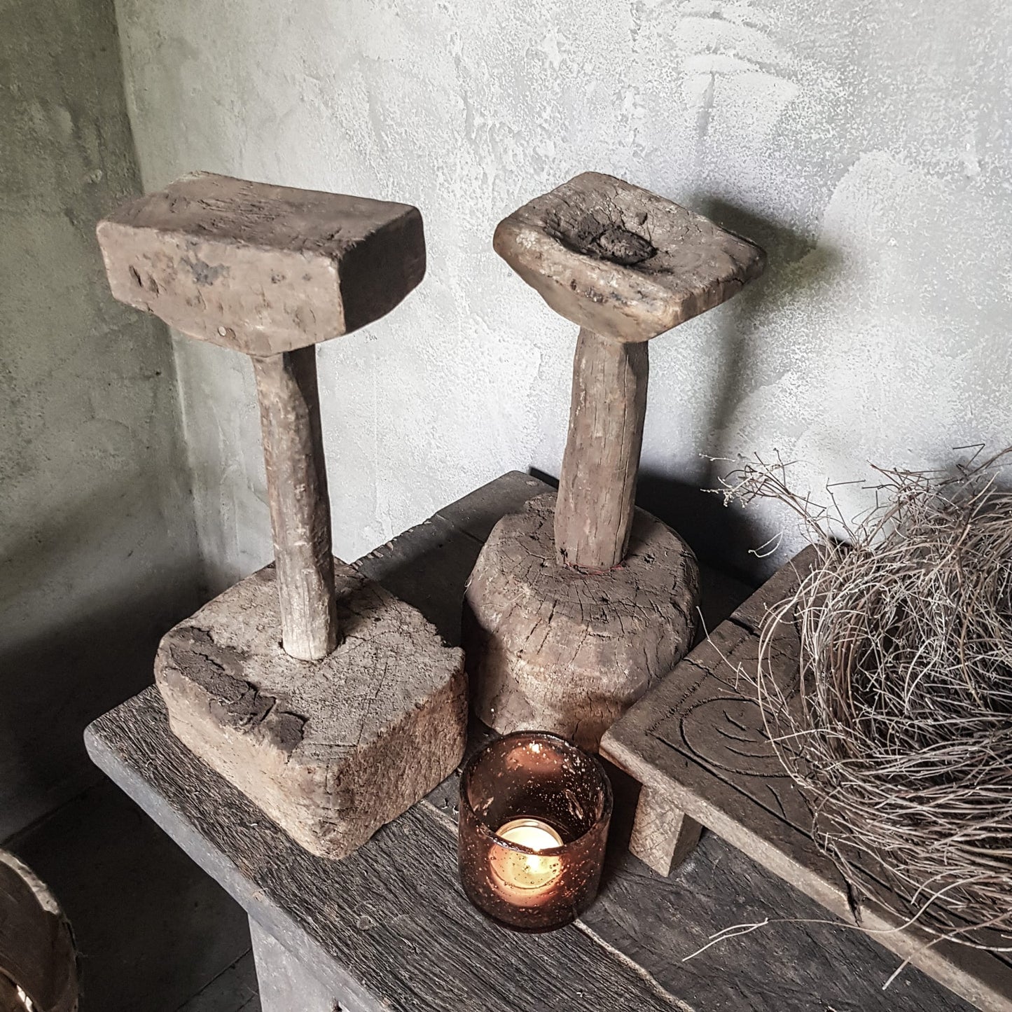 Houten Stamper Kandelaar #2