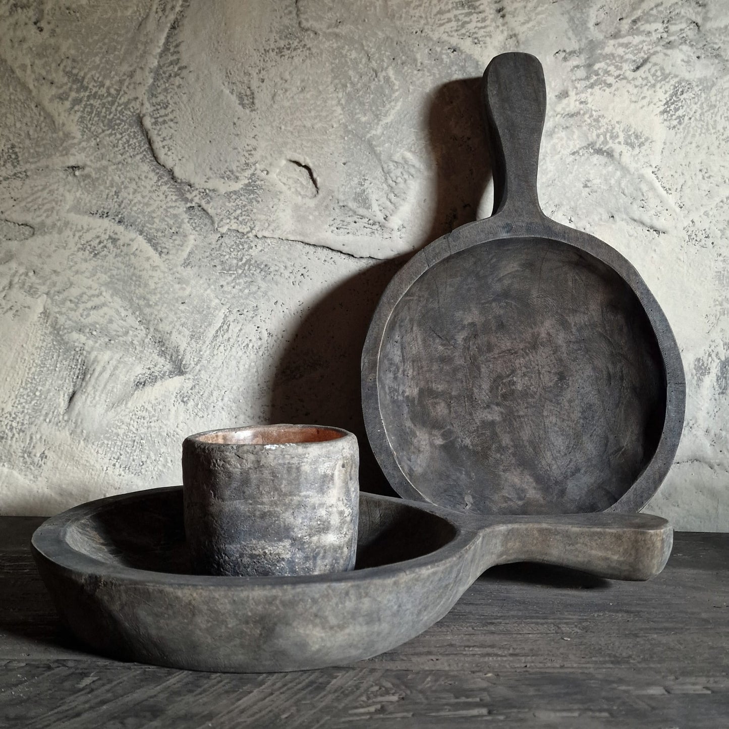 Houten Schaal met Steel