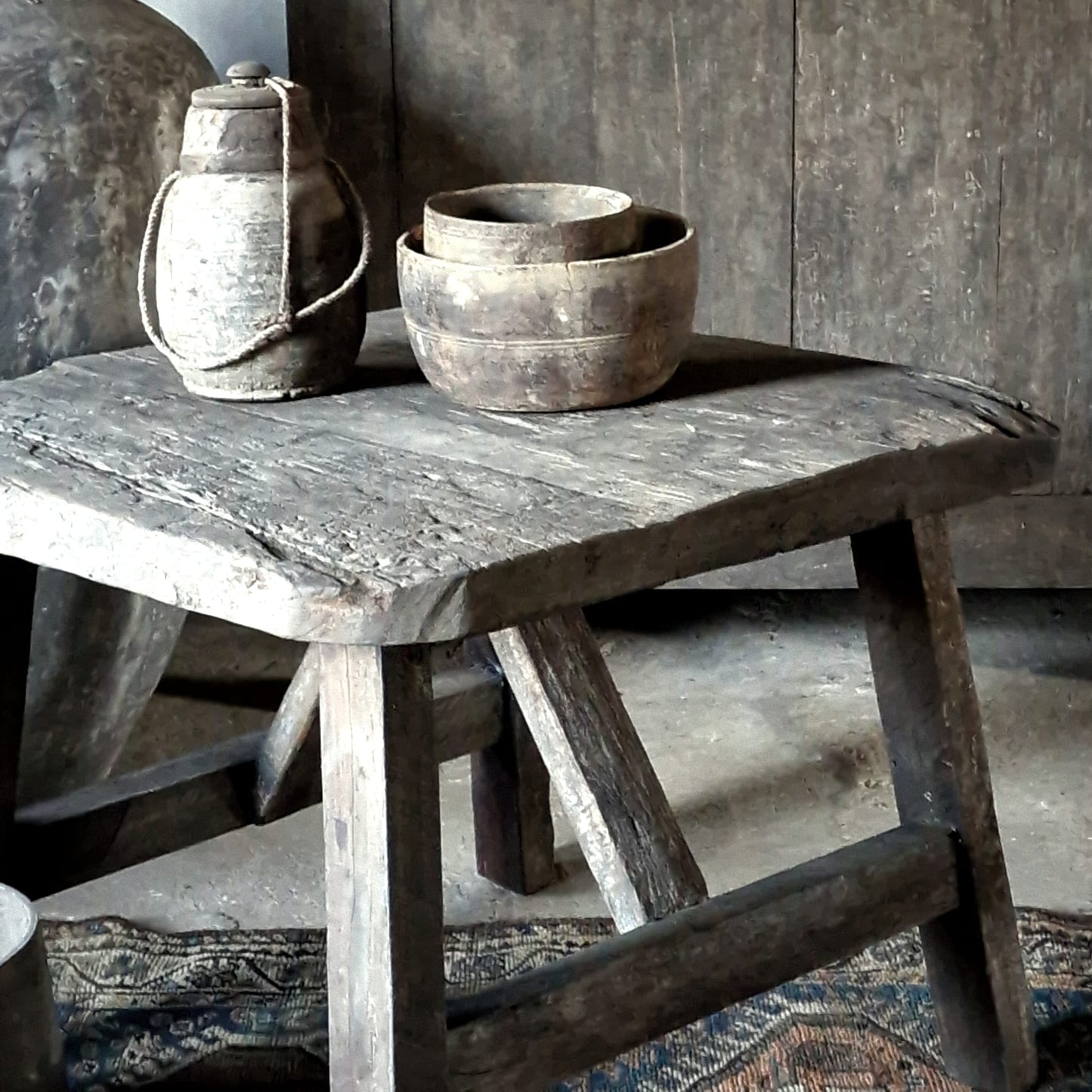 Houten Bijzettafel Old Barn