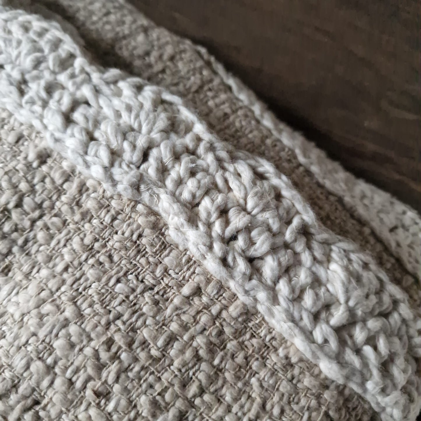 Plaid Grof Katoen Beige