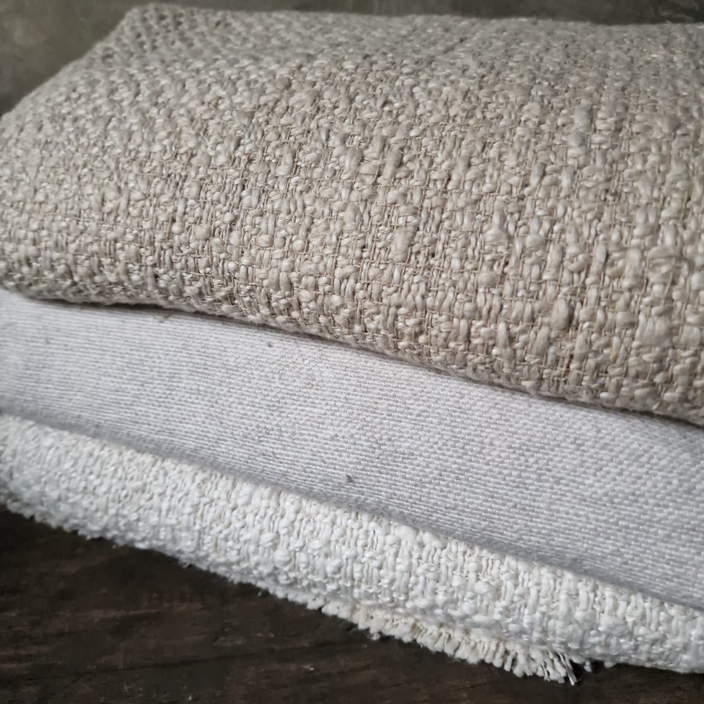 Plaid Grof Katoen Beige