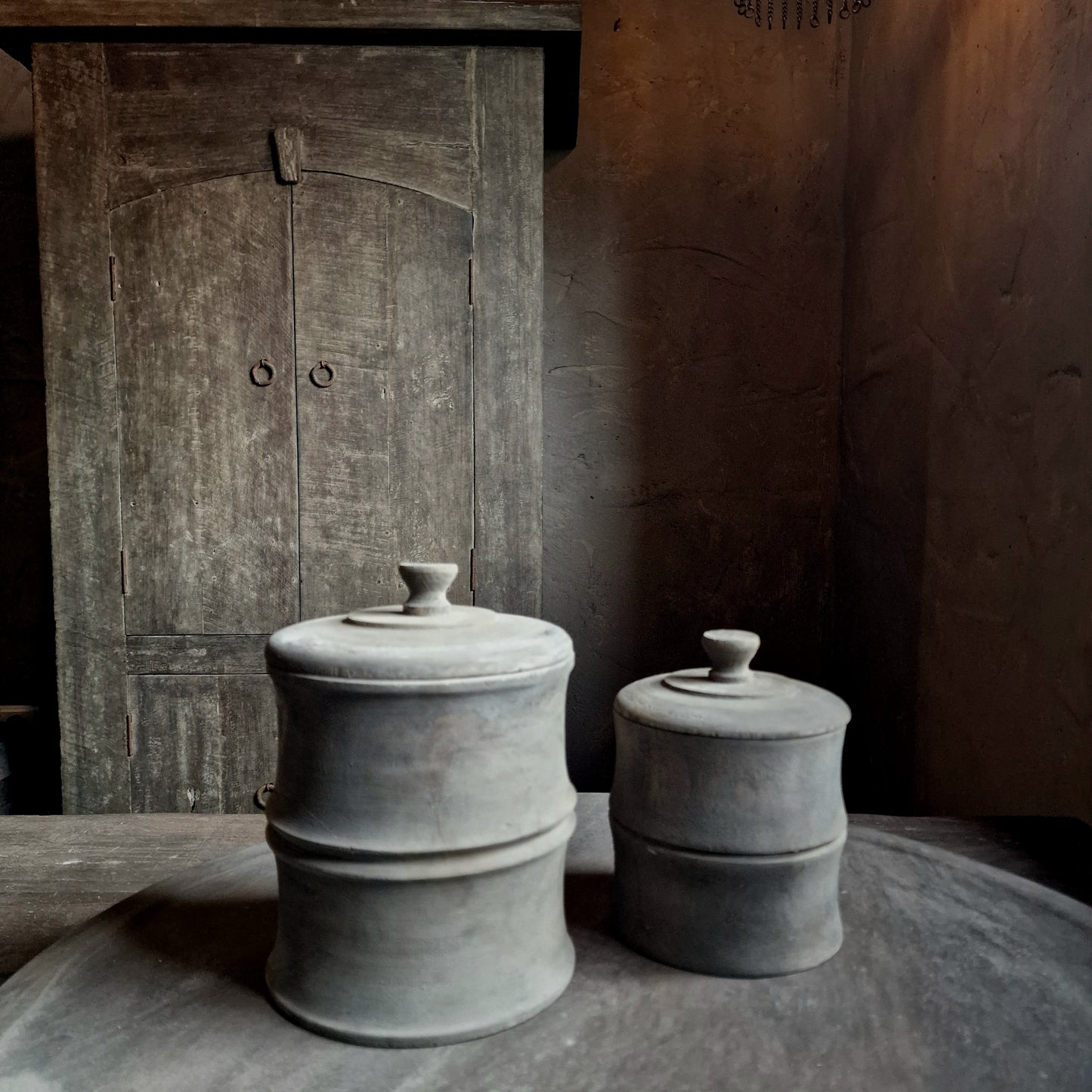 Houten Pot S Vergrijsd