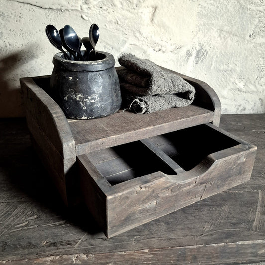 Houten Gruttersbak met Lade