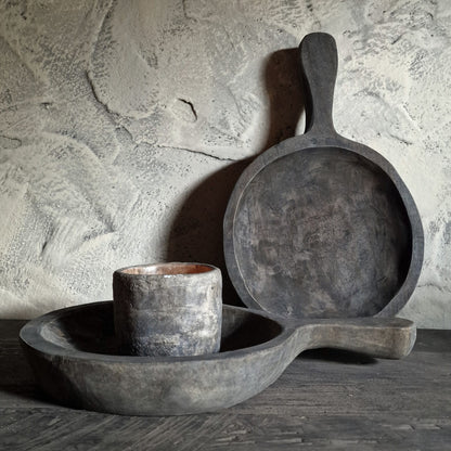 Houten Schaal met Steel