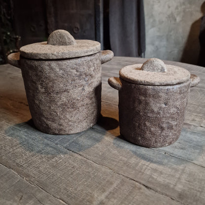 Pot Met Deksel M bruin