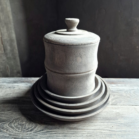 Houten Pot S Vergrijsd