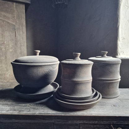 Houten Pot maat M Vergrijsd