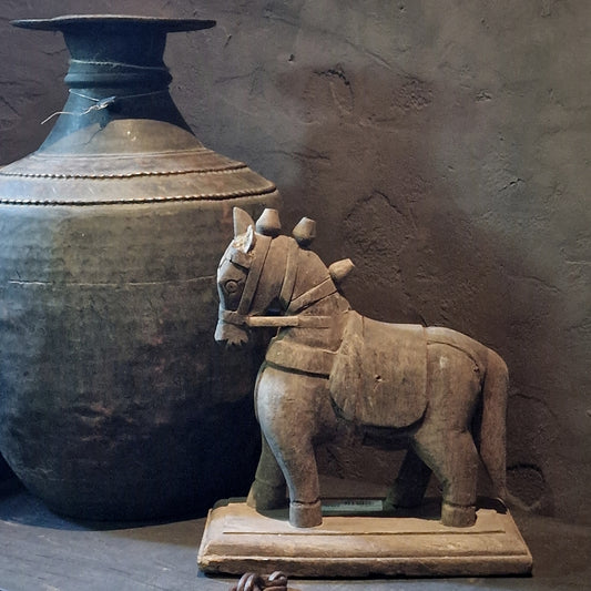 Antiek Houten Paard AURA PEEPERKORN