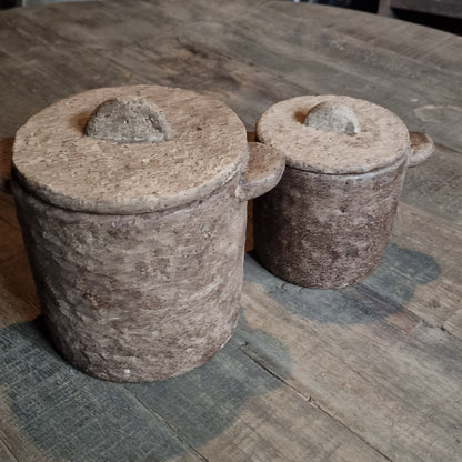 Pot Met Deksel M bruin