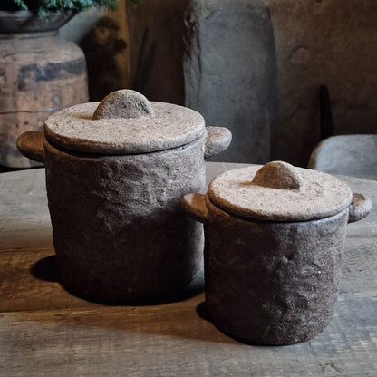 Pot Met Deksel L Bruin