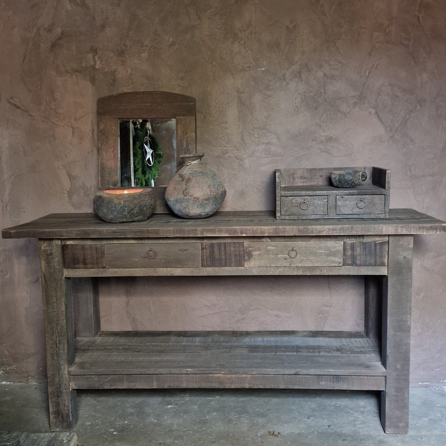 Sidetable Driftwood 2 lades