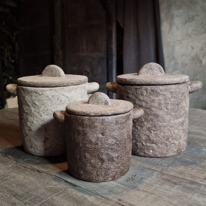 Pot Met Deksel L Bruin