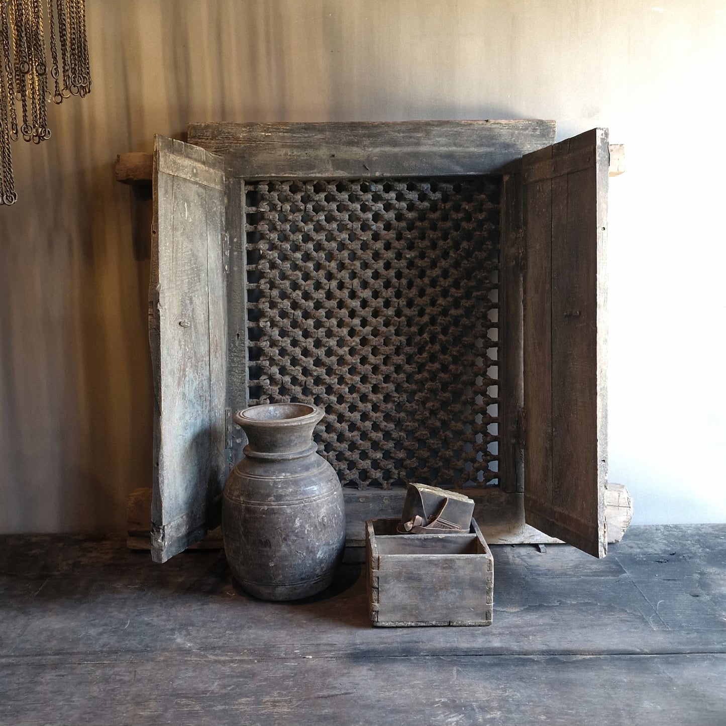 Authentiek Indiaas houten raamluik MM SELECTED